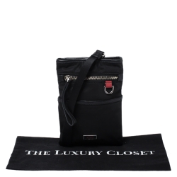 Pre Owned Tumi Black Nylon and Leather Crossbody Bag