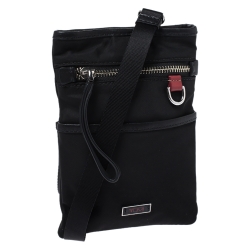 Pre Owned Tumi Black Nylon and Leather Crossbody Bag