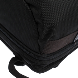 Pre Owned Tumi Black Nylon and Leather Nickerson 3 Pocket Expansion Backpack