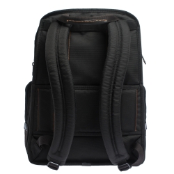 Pre Owned Tumi Black Nylon and Leather Nickerson 3 Pocket Expansion Backpack