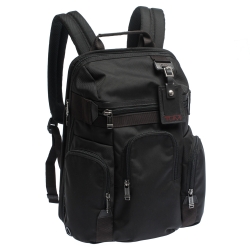 Pre Owned Tumi Black Nylon and Leather Nickerson 3 Pocket Expansion Backpack