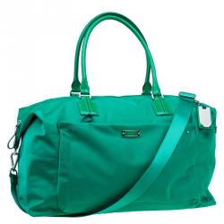 Pre Owned Tumi Green Nylon Voyageur Dublin Weekender Duffel Bag