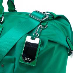 Pre Owned Tumi Green Nylon Voyageur Dublin Weekender Duffel Bag