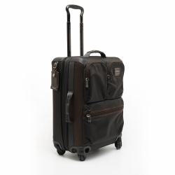 Pre Owned TUMI Brown Nylon Alpha Bravo Kirtland International Expandable Carry On Luggage