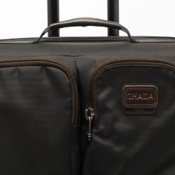 Pre Owned TUMI Brown Nylon Alpha Bravo Kirtland International Expandable Carry On Luggage