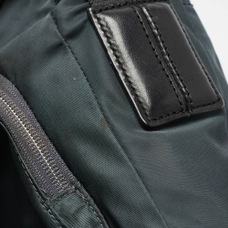 Pre Owned TUMI Grey/Black Nylon and Leather Messenger Bag