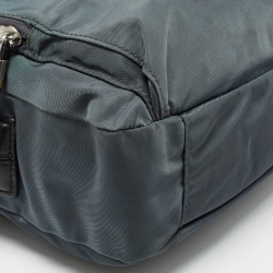 Pre Owned TUMI Grey/Black Nylon and Leather Messenger Bag