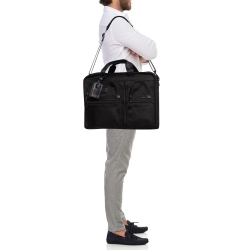 Pre Owned TUMI Black Nylon Large Alpha Laptop Case Bag