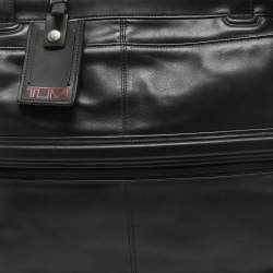 Pre Owned TUMI Black Leather G4 Tri Fold Garment Bag