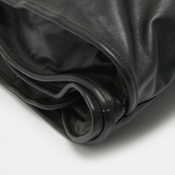 Pre Owned TUMI Black Leather G4 Tri Fold Garment Bag