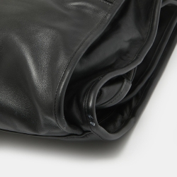 Pre Owned TUMI Black Leather G4 Tri Fold Garment Bag