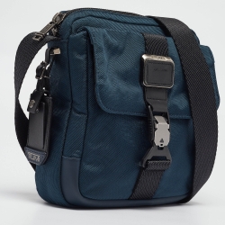TUMI Navy Blue Nylon Alpha Bravo Junior Messenger Bag