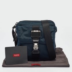 TUMI Navy Blue Nylon Alpha Bravo Junior Messenger Bag