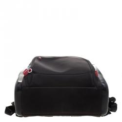 Pre Owned Tumi Black/Red Nylon and Leather Laptop Backpack