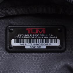 Pre Owned Tumi Black/Red Nylon and Leather Laptop Backpack
