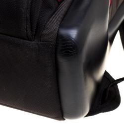 Pre Owned Tumi Black/Red Nylon and Leather Laptop Backpack
