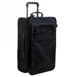 Pre Owned Tumi Black Nylon Ballistic Carry on Rolling Luggage