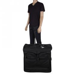 Pre Owned Tumi Black Nylon Ballistic Wheel-A-Way Wardrobe Long Trip Luggage