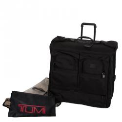Pre Owned Tumi Black Nylon Ballistic Wheel-A-Way Wardrobe Long Trip Luggage