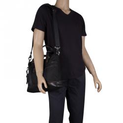 Pre Owned Tumi Black Canvas and Leather Alpha Bravo Earle Compact Brief