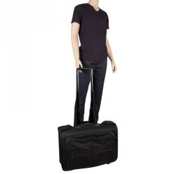 Pre Owned Tumi Black Nylon Carry On Garment Rolling Suitcase