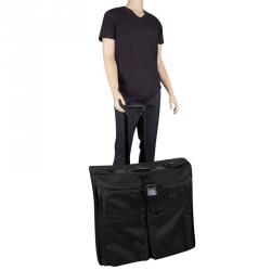 Pre Owned Tumi Black Nylon Carry On Garment Rolling Suitcase 55cm