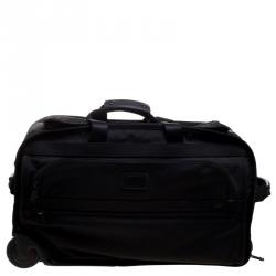 Tumi Black Nylon Alpha Lightweight Wheeled Carry-On Duffel