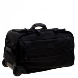 Tumi Black Nylon Alpha Lightweight Wheeled Carry-On Duffel