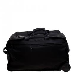 Tumi Black Nylon Alpha Lightweight Wheeled Carry-On Duffel