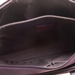 Pre Owned Tumi Burgundy Nylon T-Pass Kennedy Deluxe Brief Laptop Bag
