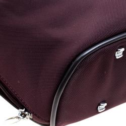 Pre Owned Tumi Burgundy Nylon T-Pass Kennedy Deluxe Brief Laptop Bag