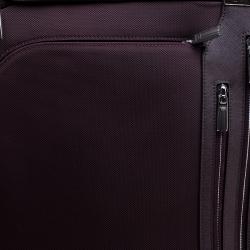 Pre Owned Tumi Burgundy Nylon Arrive De Gaulle International 2 Wheeld Carry-On Luggage
