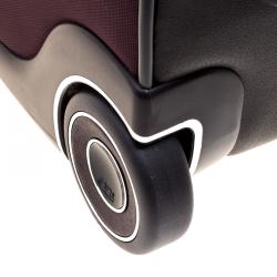 Pre Owned Tumi Burgundy Nylon Arrive De Gaulle International 2 Wheeld Carry-On Luggage