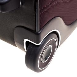 Pre Owned Tumi Burgundy Nylon Arrive De Gaulle International 2 Wheeld Carry-On Luggage