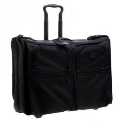 Pre Owned Tumi Black Ballistic Nylon 2 Wheeled Carry-on Alpha Extended Garment Bag