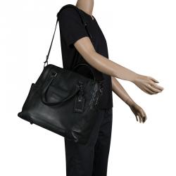 Pre Owned Tumi Black Leather Soft Briefcase