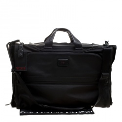 Tumi Black Nylon Tri Fold Alpha II Garment Travel Bag