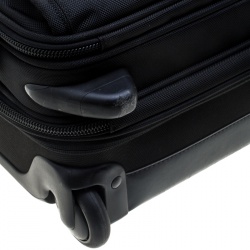 TUMI Black Nylon Two Wheel Alpha Brief with Laptop Case 