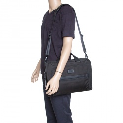 Pre Owned Tumi Black Nylon Alpha 2 Slim Deluxe Portfolio Bag