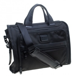 Pre Owned Tumi Black Nylon Alpha 2 Slim Deluxe Portfolio Bag