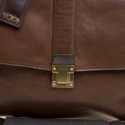 TUMI Brown Leather Beacon Hill Cambridge Briefcase