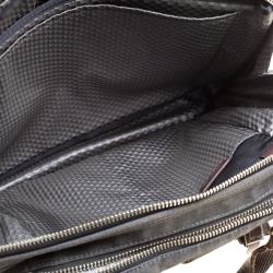 Pre Owned Tumi Grey Denim Laptop Briefcase Bag