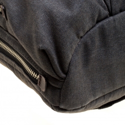 Pre Owned Tumi Grey Denim Laptop Briefcase Bag