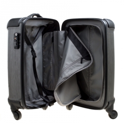 Tumi Grey Graphic Print Polycarbonate Carry On Luggage 50