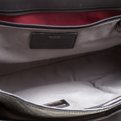 TUMI Black Leather Ticon Slim Flap Briefcase