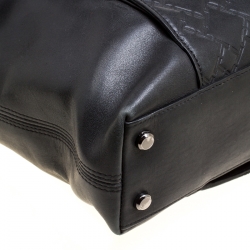 TUMI Black Leather Ticon Slim Flap Briefcase