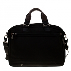 Tumi Black Nylon Briefcase Bag