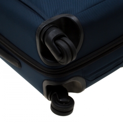 Tumi Blue/Grey Nylon Alpha II Continental Expandable 4 Wheeled Carry-On Luggage Bag