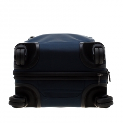Tumi Blue/Grey Nylon Alpha II Continental Expandable 4 Wheeled Carry-On Luggage Bag
