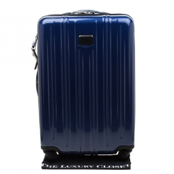 Pre Owned TUMI Blue/Black Plastic Rollenkoffer Packing Case Trolley 